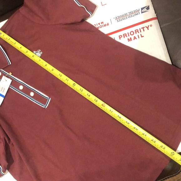 ORIGINAL PENGUIN Tawny Port Women’s Tipped Original Polo Shirt Sz XL - Picture 7 of 14